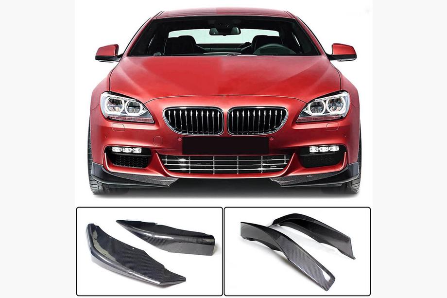 BMW řady 6 F12/F13/F06 2011–2018 Nástavce předního nárazníku Flap V1 (pro M-Sport, karbon) Image