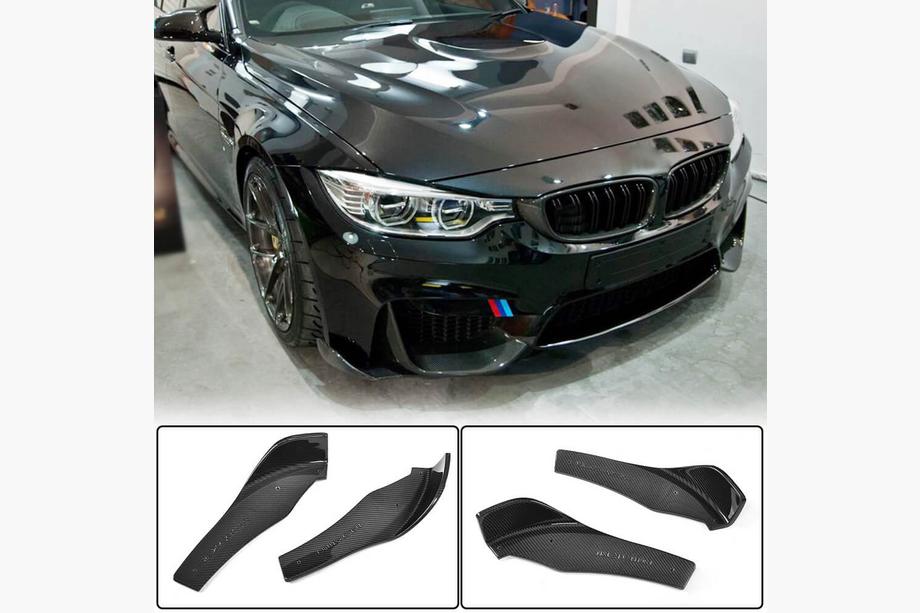 BMW řada 3 F30/F31 2012–2019 Nástavce na přední nárazník Flap V2 (pro F80, karbon) Image