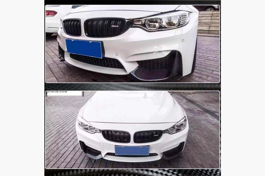 BMW řada 4 F32/F33/F36 2012–2020 Flaps na přední nárazník Flap V4 (pro F82/F83, karbon) Fotografie 4