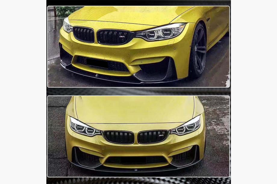 BMW řada 4 F32/F33/F36 2012–2020 Flaps na přední nárazník Flap V4 (pro F82/F83, karbon) Fotografie 5