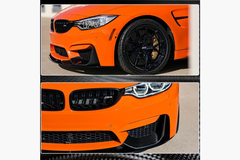 BMW řada 4 F32/F33/F36 2012–2020 Flaps na přední nárazník Flap V4 (pro F82/F83, karbon) Fotografie 9