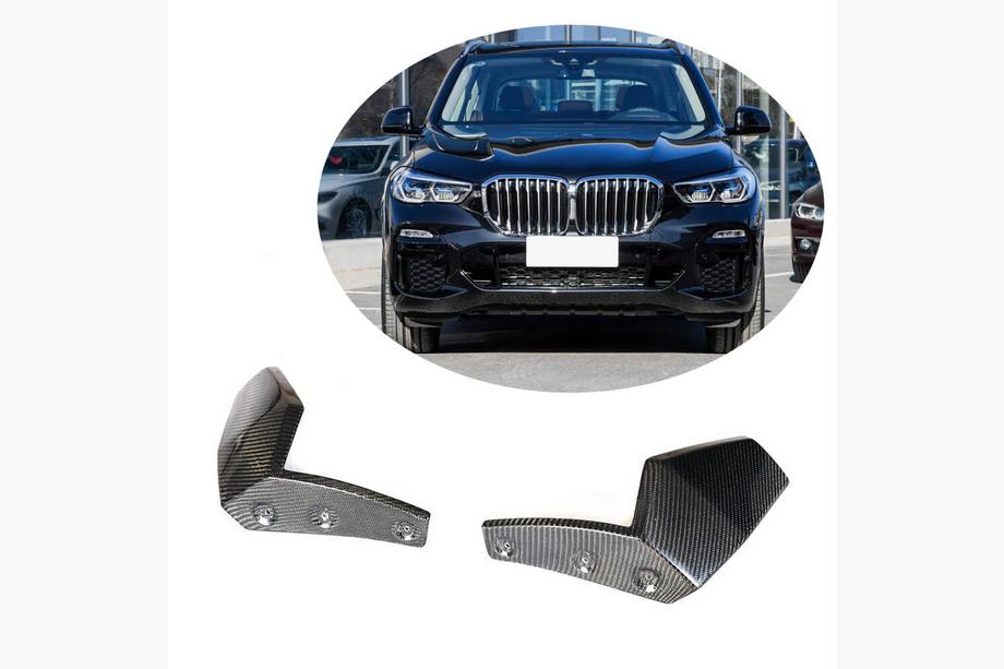 BMW X5 G05 2019–2026 Nástavce na přední nárazník Flap (2018-2022, přírodní karbon) Fotografie 1