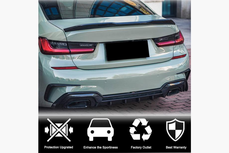 BMW řada 3 G20/G21 2018– Nástavce na zadní nárazník Flap (pro M-Sport 2018-2022, karbon) Fotografie 4