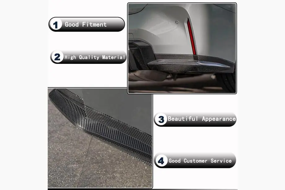 BMW řada 3 G20/G21 2018– Nástavce na zadní nárazník Flap V3 (pro G80, karbon) Fotografie 3