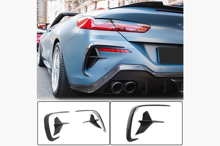 BMW řada 8 G14/G15/G16 2018– Aerodynamické nástavce na zadní nárazník V2 (pro M-Sport, karbon) Fotografie 1