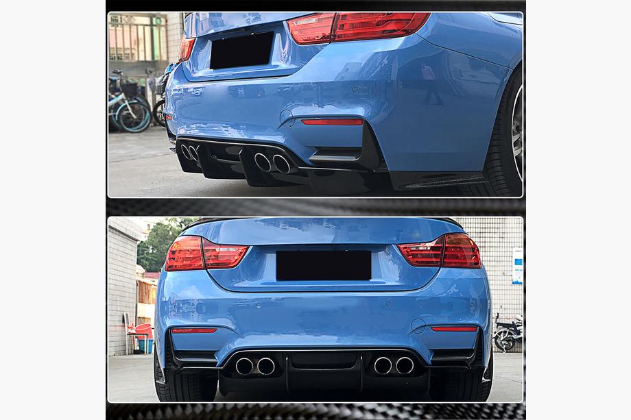 BMW řada 3 F30/F31 2012–2019 Nástavce na zadní nárazník Flap FRP V2 (pro F80) Fotografie 4
