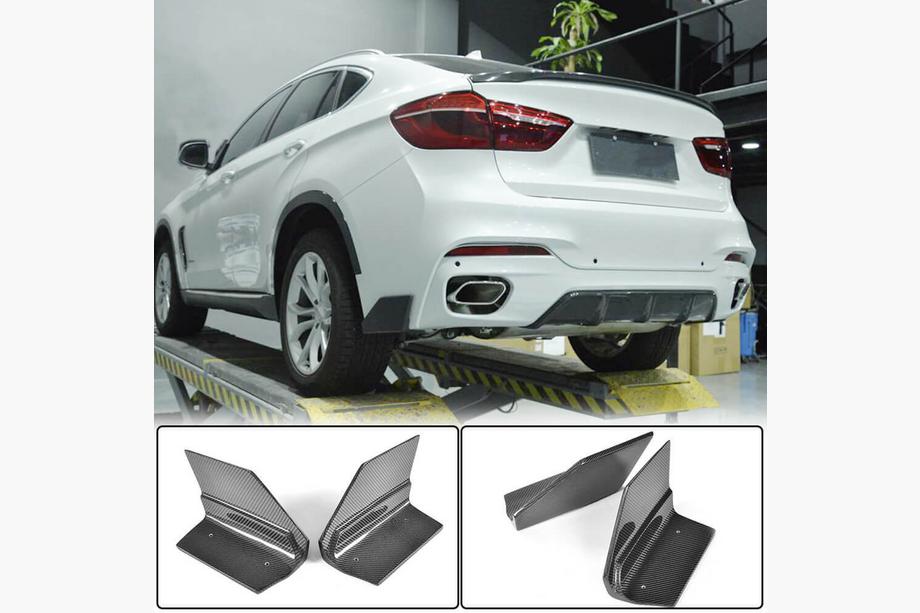 BMW X6 F16 2014–2019 Nástavce zadního nárazníku Flap (pro M-Sport, karbon) Image
