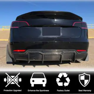 Difuzor zadního nárazníku V1 (2017-2023, karbon) Tesla Model 3 2017– fotografie 4