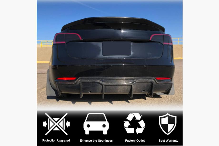 Tesla Model 3 2017– Difuzor zadního nárazníku V1 (2017-2023, karbon) Fotografie 4