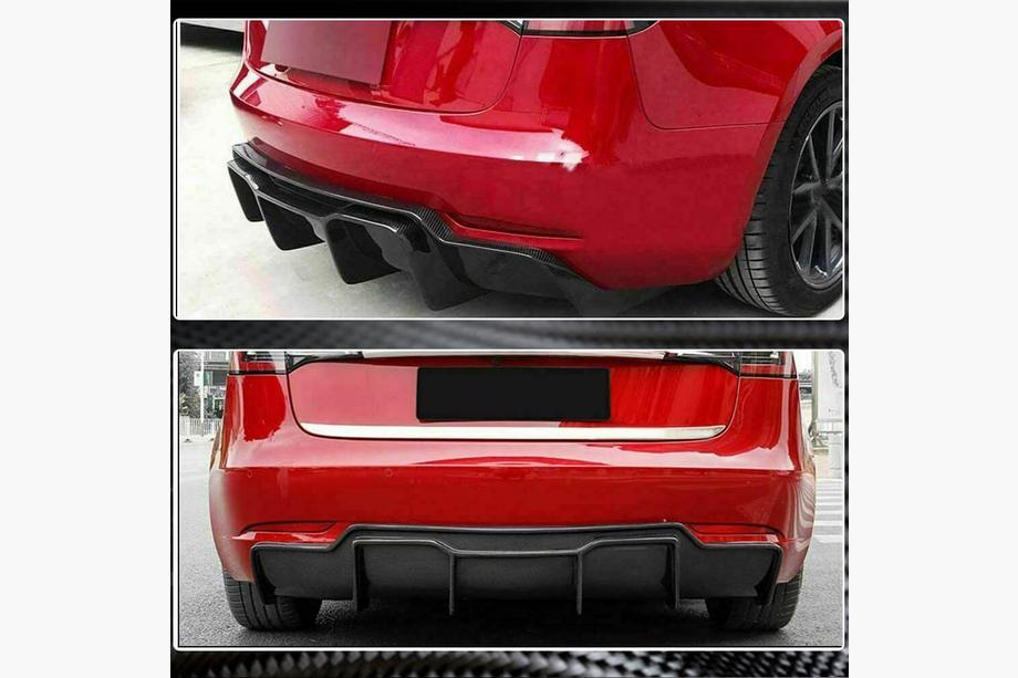 Tesla Model 3 2017– Difuzor zadního nárazníku V1 (2017-2023, karbon) Fotografie 5