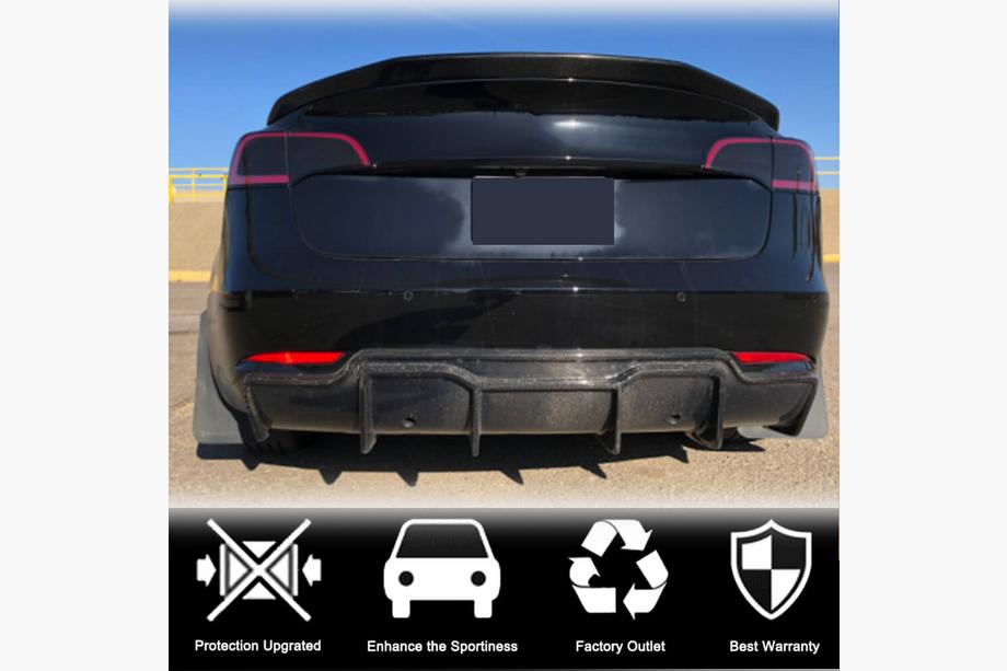 Tesla Model 3 2017– Difuzor zadního nárazníku FRP V5 (2016-2022) Fotografie 2