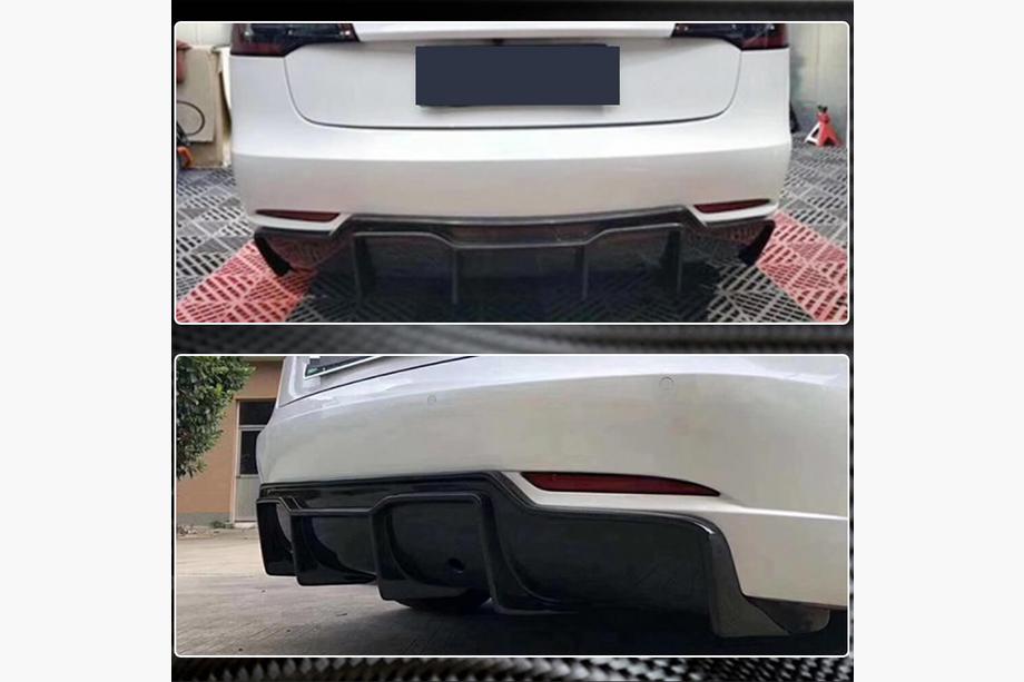 Tesla Model 3 2017– Difuzor zadního nárazníku FRP V5 (2016-2022) Fotografie 4
