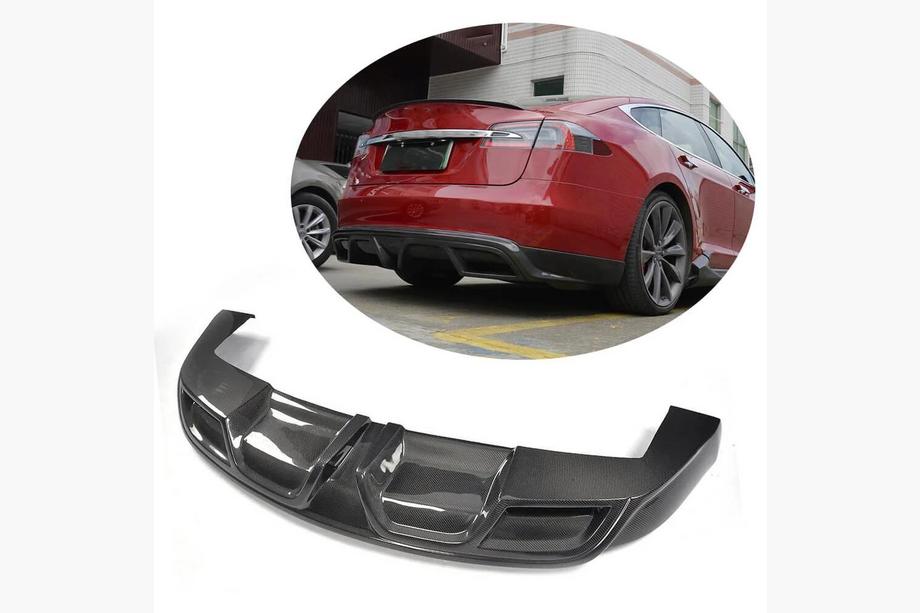 Tesla Model S 2012– Difuzor zadního nárazníku V1 (2012-2016, karbon) Image