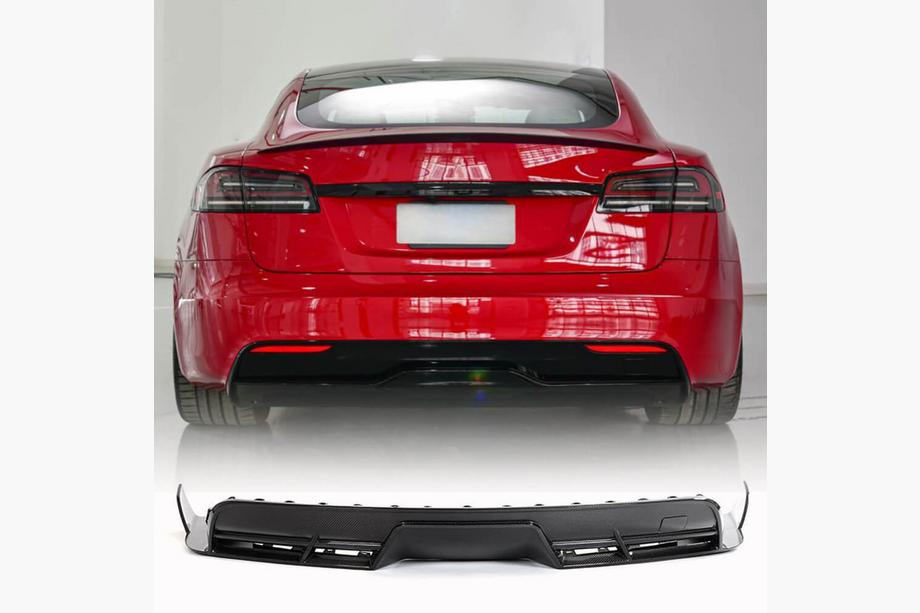 Tesla Model S 2012– Difuzor zadního nárazníku (2021+, karbon) Image
