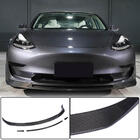 Tesla Model 3 2017– Lip spoiler předního nárazníku Lip V2 (2017-2023, karbon) fotografie 1