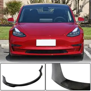 Lip spoiler na přední nárazník Lip V4 (2017-2023, karbon) Tesla Model 3 2017– fotografie 1