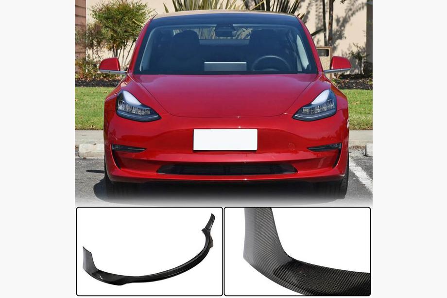 Tesla Model 3 2017– Lip spoiler na přední nárazník Lip V4 (2017-2023, karbon) Image