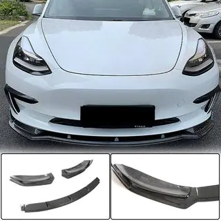Lip spoiler předního nárazníku V5 (2017-2023, karbon) Tesla Model 3 2017– fotografie 1