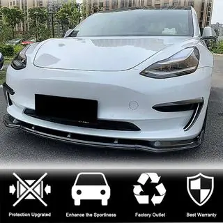 Lip spoiler předního nárazníku V5 (2017-2023, karbon) Tesla Model 3 2017– fotografie 2
