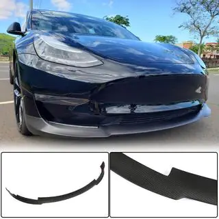 Karbonový lip spoiler předního nárazníku V6 (2017-2023) Tesla Model 3 2017– fotografie 1