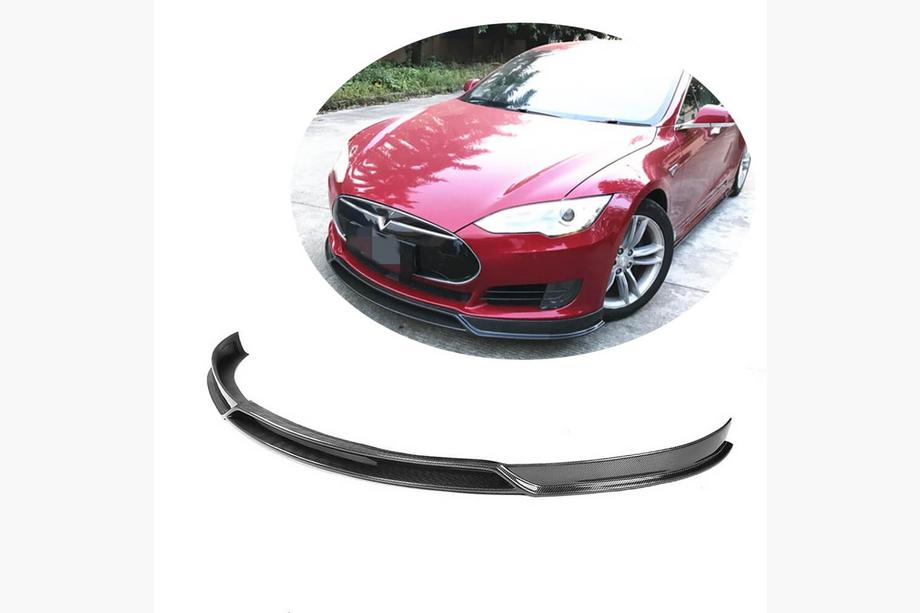 Tesla Model S 2012– Nástavec předního nárazníku Lip V2 (2012-2016, karbon) Fotografie 1