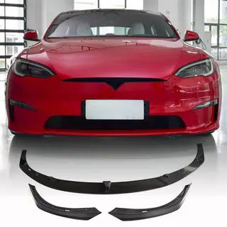 Přední lip spoiler nárazníku Lip V2 (2021+, karbon) Tesla Model S 2012– fotografie 1