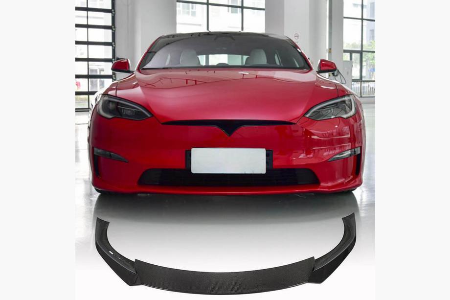 Tesla Model S 2012– Karbónový lip spoiler na přední nárazník V3 (2021-2023) Image