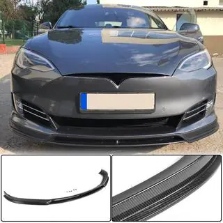 Nástavec předního nárazníku Lip (2016-2021, karbon) Tesla Model S 2012– fotografie 1