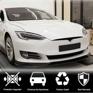Nástavec předního nárazníku Lip (2016-2021, karbon) Tesla Model S 2012– fotografie 2