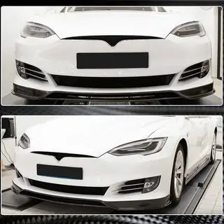 Nástavec předního nárazníku Lip (2016-2021, karbon) Tesla Model S 2012– fotografie 3
