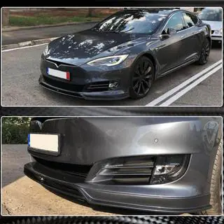Nástavec předního nárazníku Lip (2016-2021, karbon) Tesla Model S 2012– fotografie 4