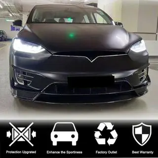 Přední lip spoiler (2015-2021, karbon) Tesla Model X 2015– fotografie 3