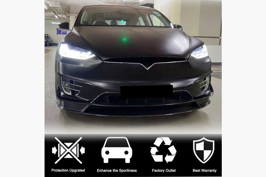 Tesla Model X 2015– Lip spoiler předního nárazníku Karbon V2 (2016-2020) Fotografie 3