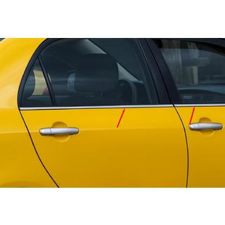 Vnější rámečky oken (4 ks, nerez) Toyota Corolla 2002–2007 fotografie 1