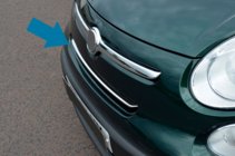 Fiat 500/500L 2013–2022 Chromové lišty na masku (popstar, nerez) fotografie 2