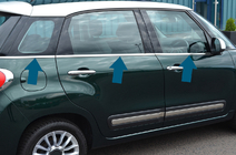 Fiat 500/500L 2013–2022 Okenní lišty (6 ks, nerez) fotografie 2