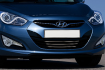 Hyundai I-40 2011–2019 Lišty na mřížku (3 ks, nerez) fotografie 1