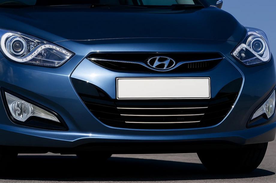 Hyundai I-40 2011–2019 Lišty na mřížku (3 ks, nerez) Image