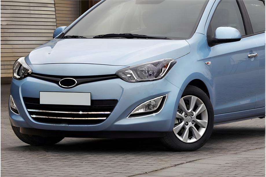 Hyundai I-20 2012–2014 Lišty na masku chladiče (2 ks, nerez) Image