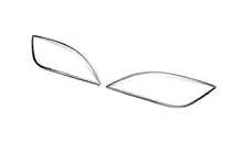 Hyundai I-20 2012–2014 Chromové kryty mlhovek (2 ks, nerez) fotografie 3