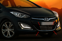Hyundai I-30 2012–2017 Nerezové lišty na spodní mřížku a kolem STYLE fotografie 1