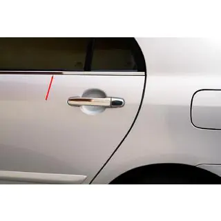 Vnější chromové lišty kolem oken (4 ks, nerez)