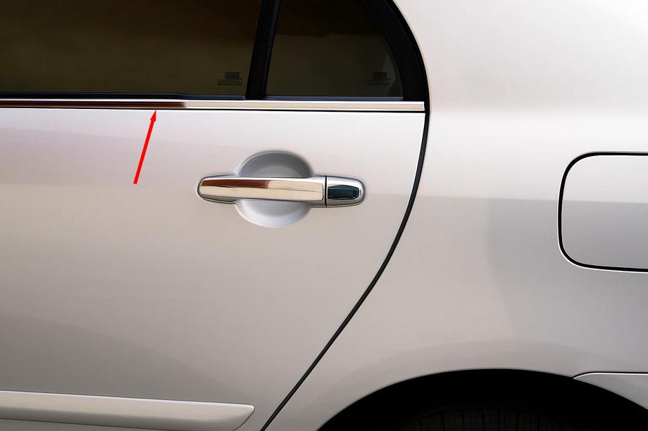 Toyota Verso 2009–2018 Vnější chromové lišty kolem oken (4 ks, nerez) Fotografie 1