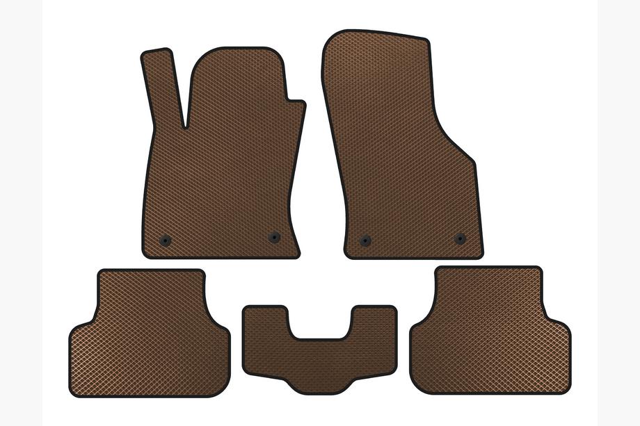 Seat Leon 2013–2020 EVA autokoberce do interiéru (2013-2016, SW, hnědá) Image