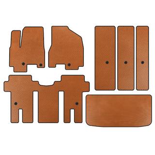 EVA autokoberce do interiéru (celá sada, oranžové) Kia Carnival 2014–2020