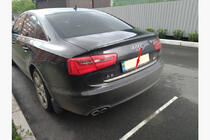 Audi A6 C7 2011–2017 Nerezová lišta na hranu víka kufru OmsaLine – italská nerezová ocel fotografie 7