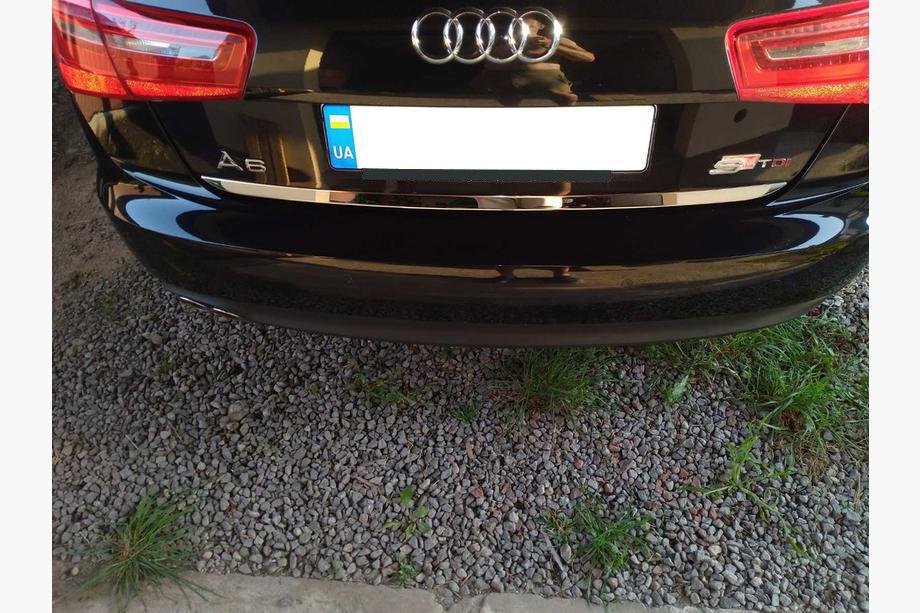 Audi A6 C7 2011–2017 Nerezová lišta na hranu víka kufru OmsaLine – italská nerezová ocel Image