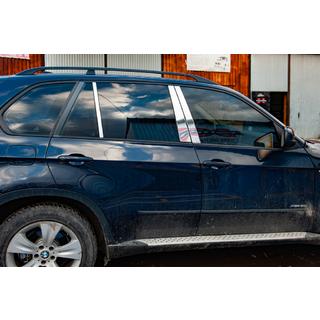 Nerezové lišty sloupků dveří BMW X5 E70 2007–2013 fotografie 1
