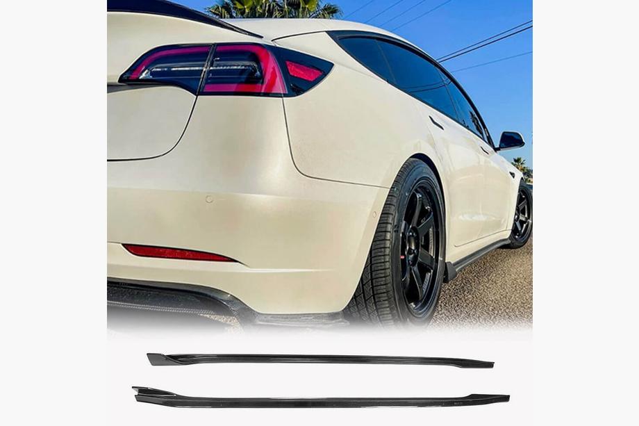 Tesla Model 3 2017– Nástavce prahů V2 (2017-2023, karbon) Image