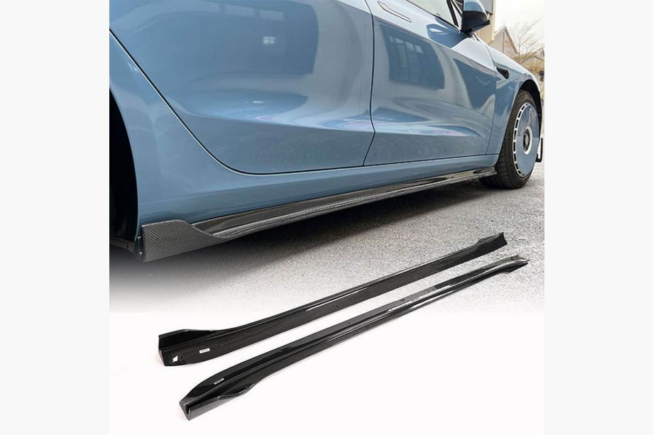 Tesla Model 3 2017– Prahové nástavce V3 (2017-2023, Karbon) Image